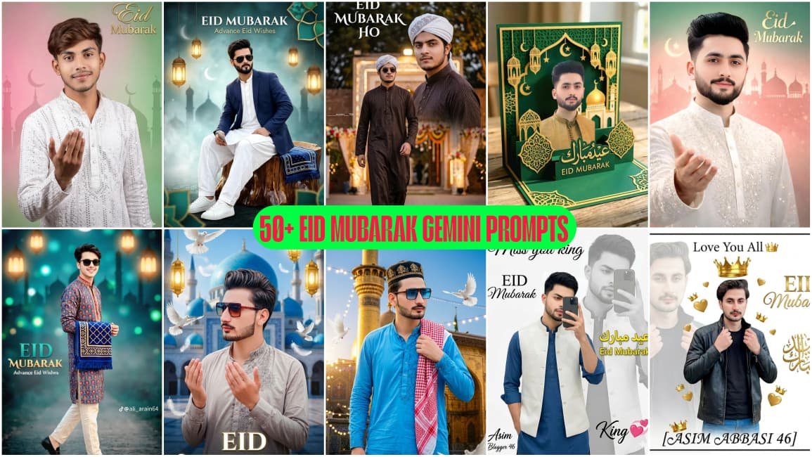 Eid Mubarak AI photo editing prompts