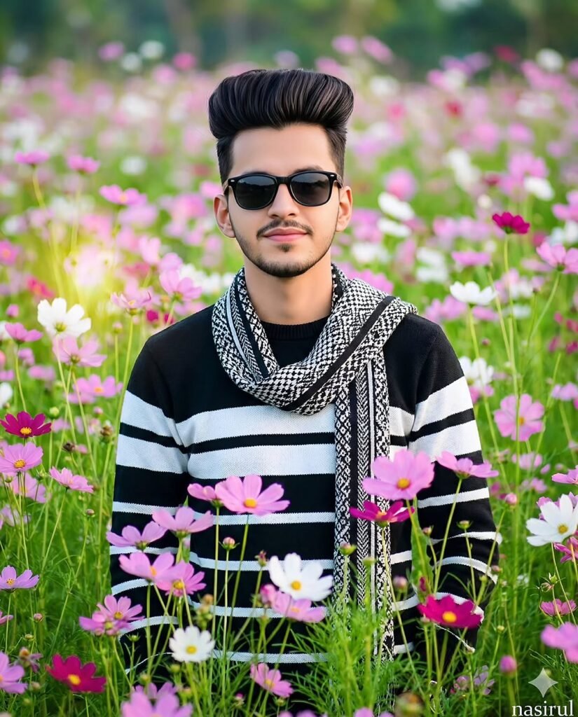 Google Gemini boys flowers photo editing prompt