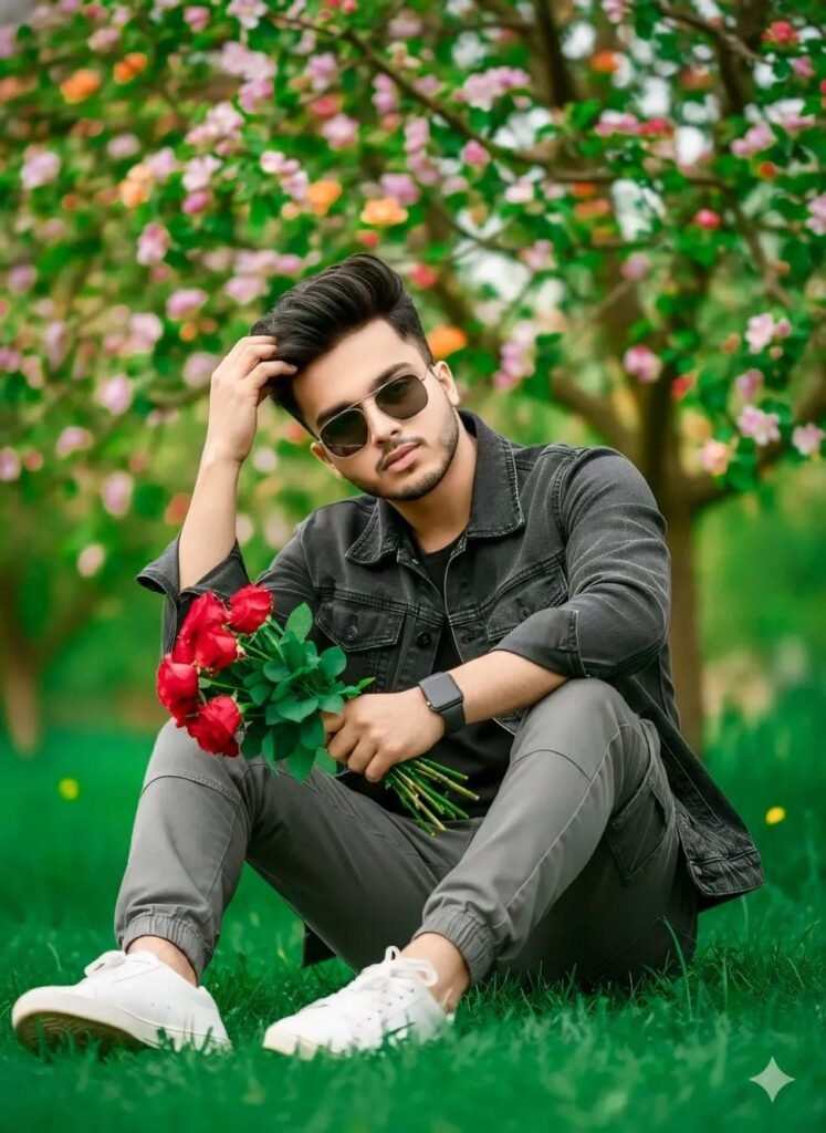 Google Gemini boys flowers photo editing prompt