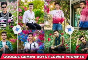 Google Gemini boys flowers photo editing prompt