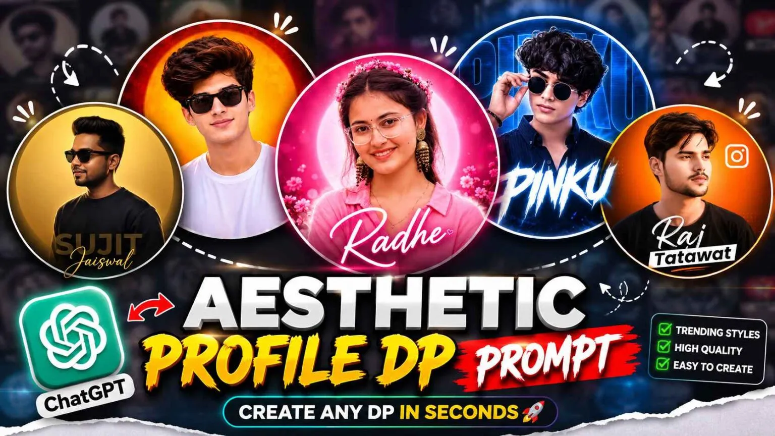 Aesthetic Profile Picture Dp Editing Prompt