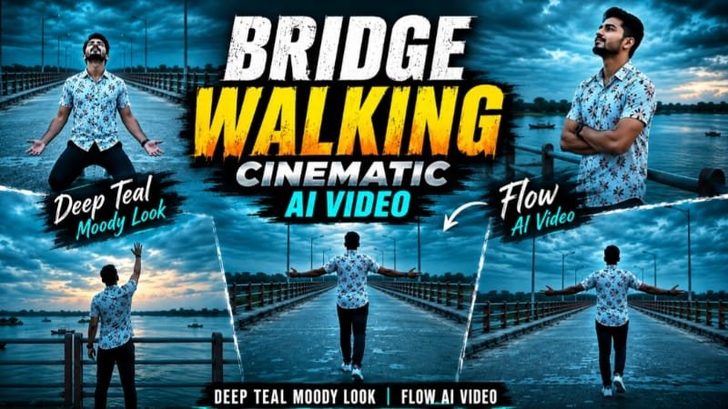 Bridge Walking Cinematic AI Video