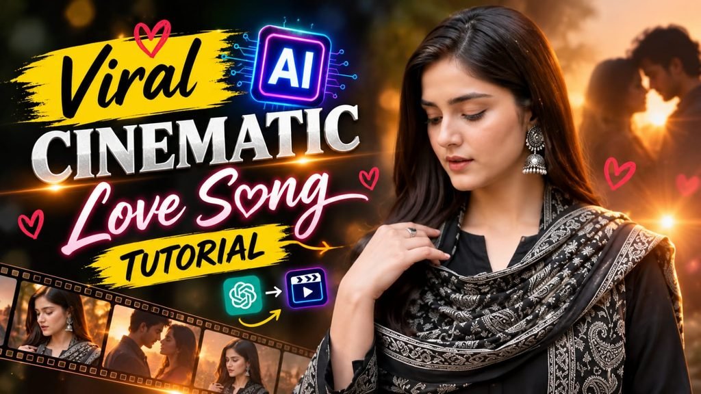 Viral AI girl love song video editing prompt for romantic cinematic videos